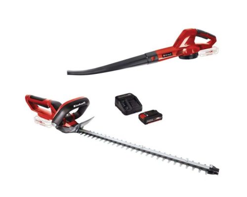 Einhell Power X-Change 18V 55cm cordless hedge trimmer and leaf blower kit
